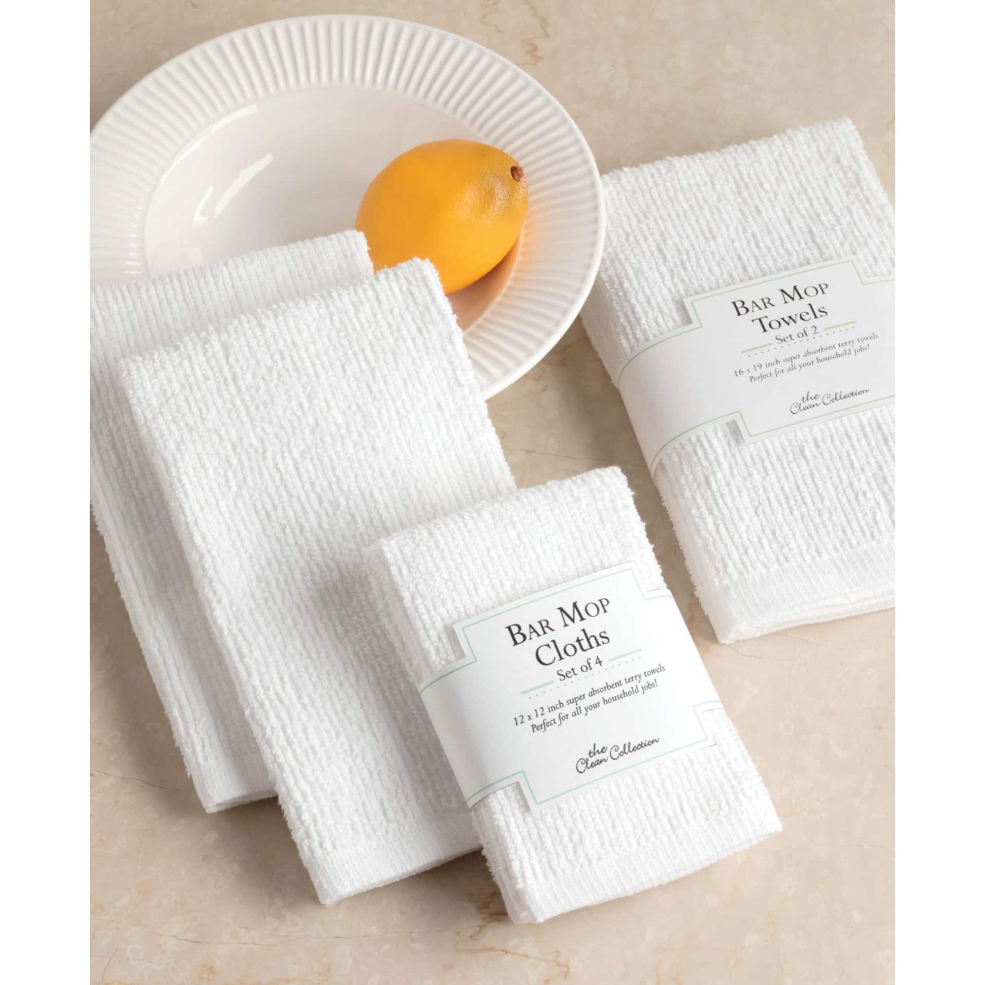 DII® White Barmop Dishtowel, 4ct.